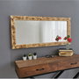 Hanah Home Espejo de Madera Maciza de Pino Nogal Z11050ES